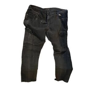 Steves Black Cargo Jeans Mens 46x32